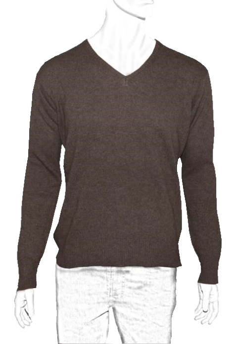 maglia uomo scollata a v in cashmere